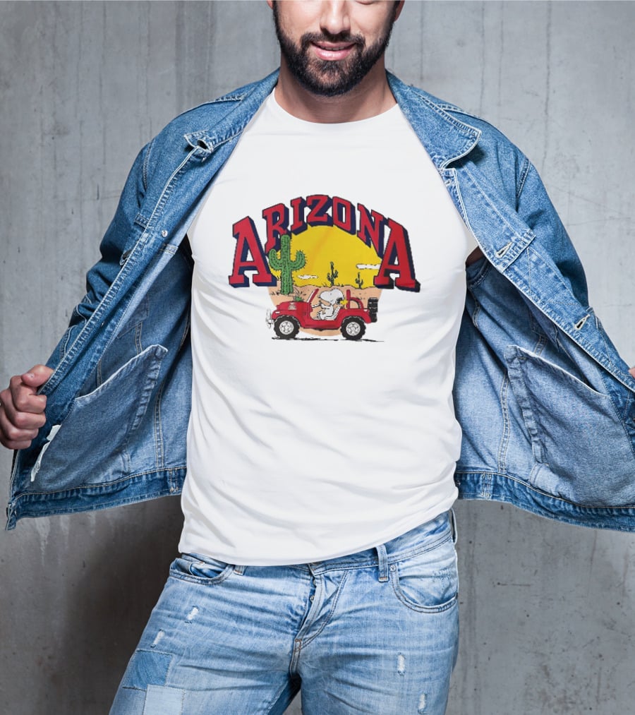 Snoopy Arizona Desert Adventure With Cactus And Red Buggy T-Shirt