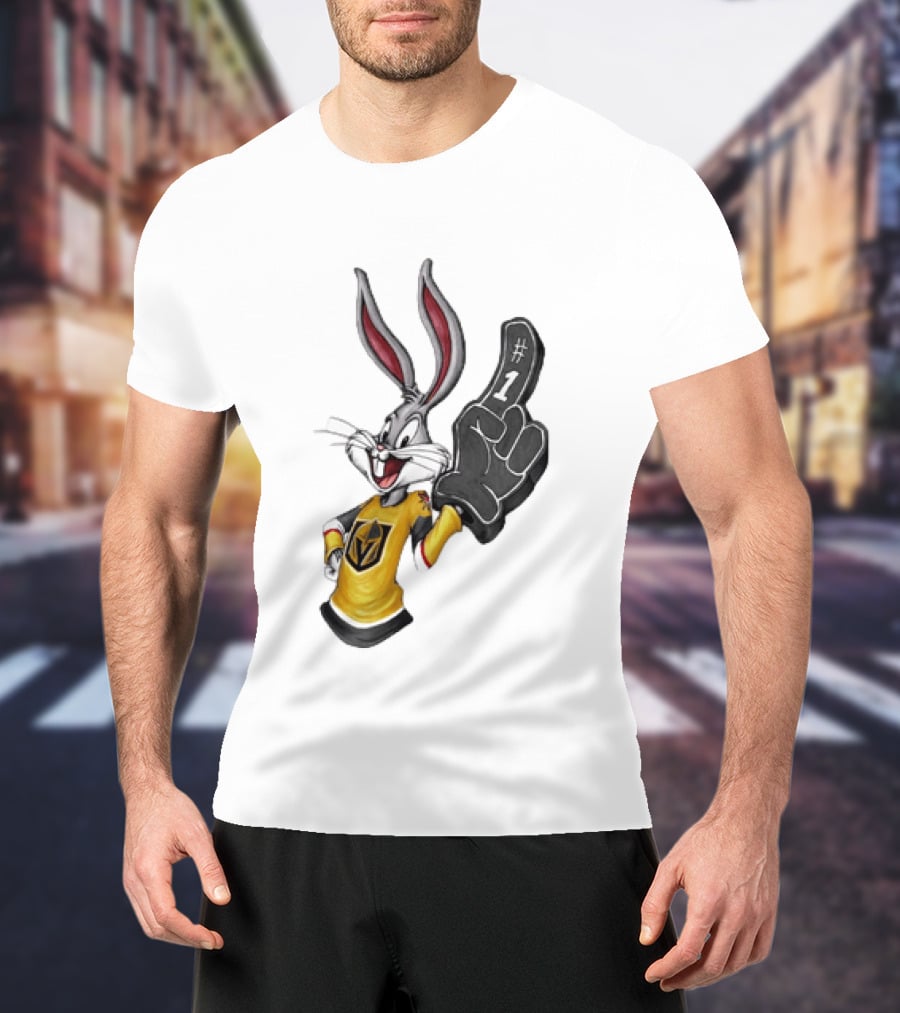 Bugs Bunny #1 Fan Vegas Golden Knights Hockey T-Shirt