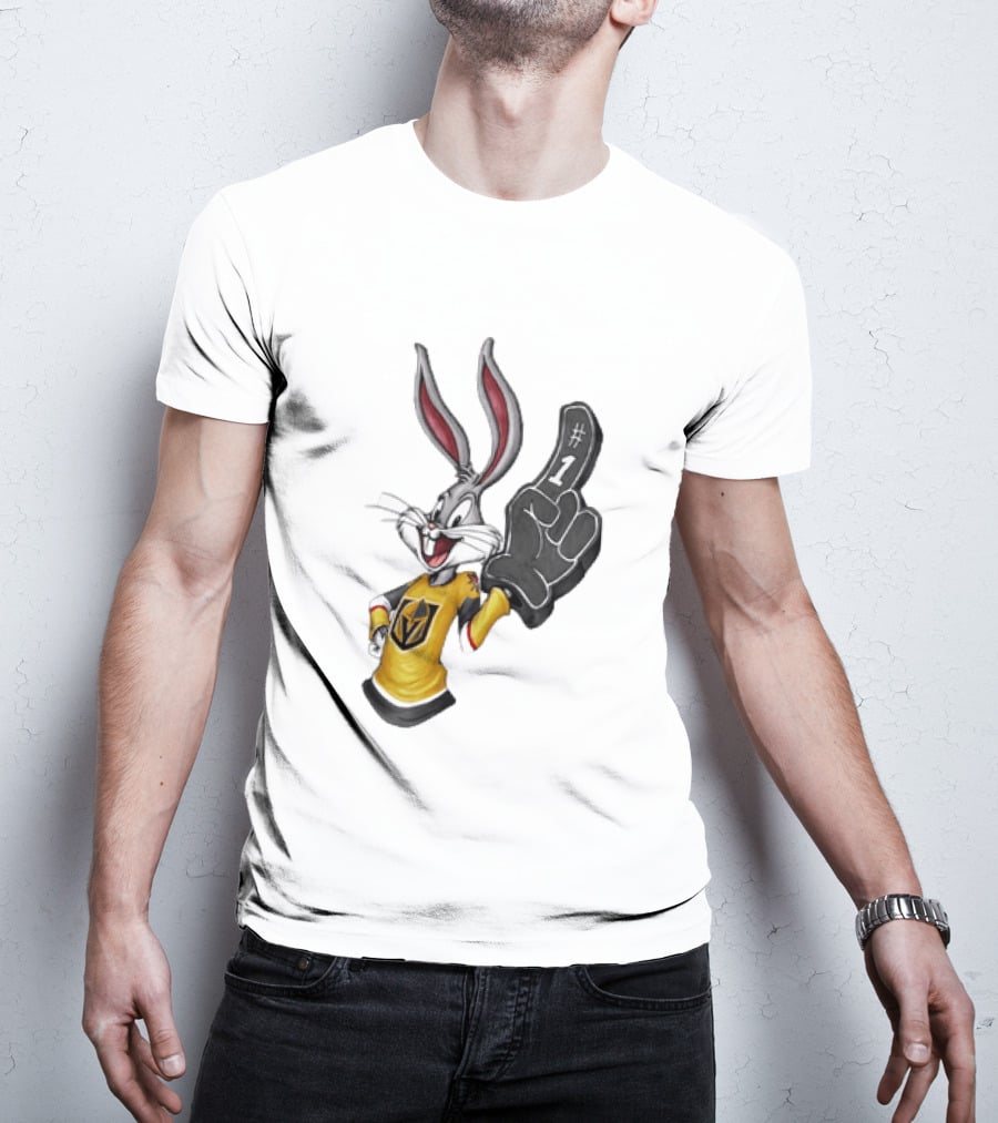 Bugs Bunny #1 Fan Vegas Golden Knights Hockey T-Shirt