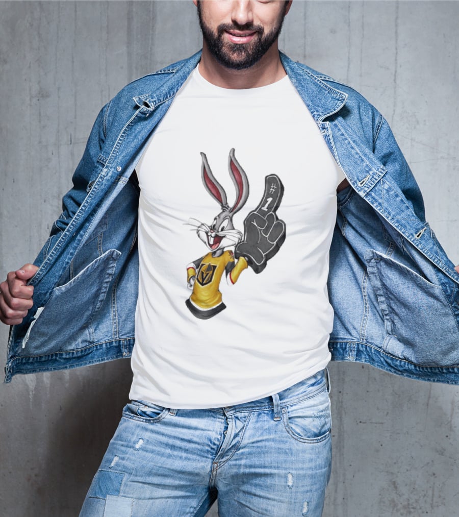 Bugs Bunny #1 Fan Vegas Golden Knights Hockey T-Shirt