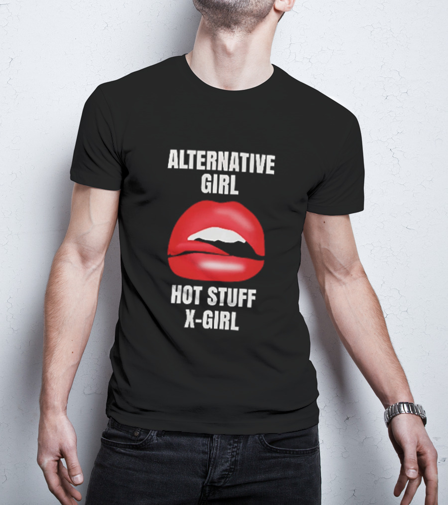 Alternative Girl Hot Stuff X Girl Red Lips T-Shirt