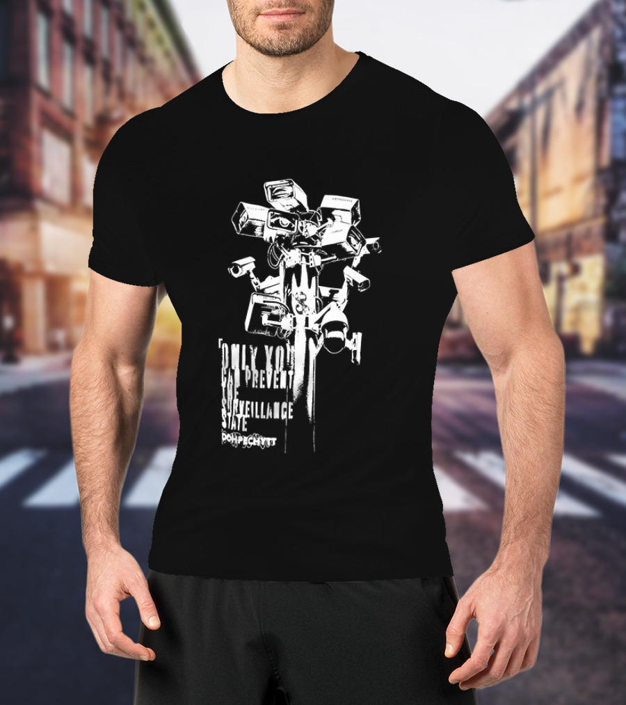 CCTV Security Camera Dystopian Only You Can Prevent The Surveillance State Flock T-Shirt