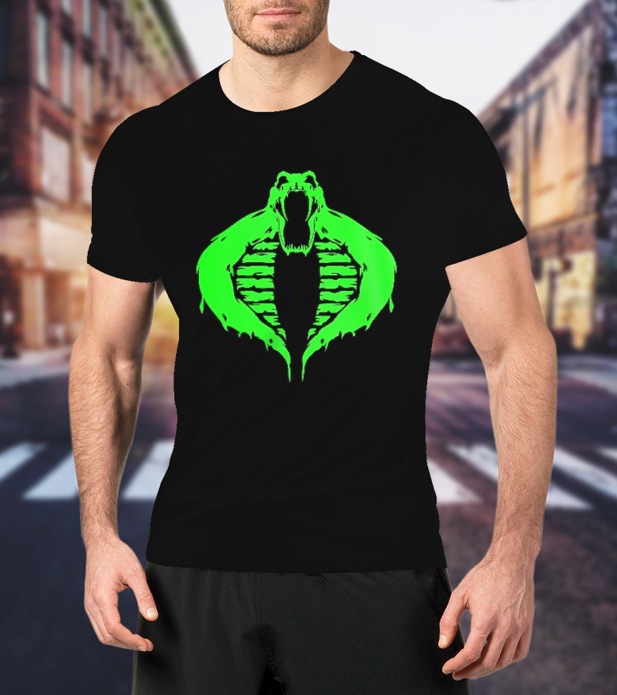 GI Joe Cobra Neon Green Distressed Snake T-Shirt