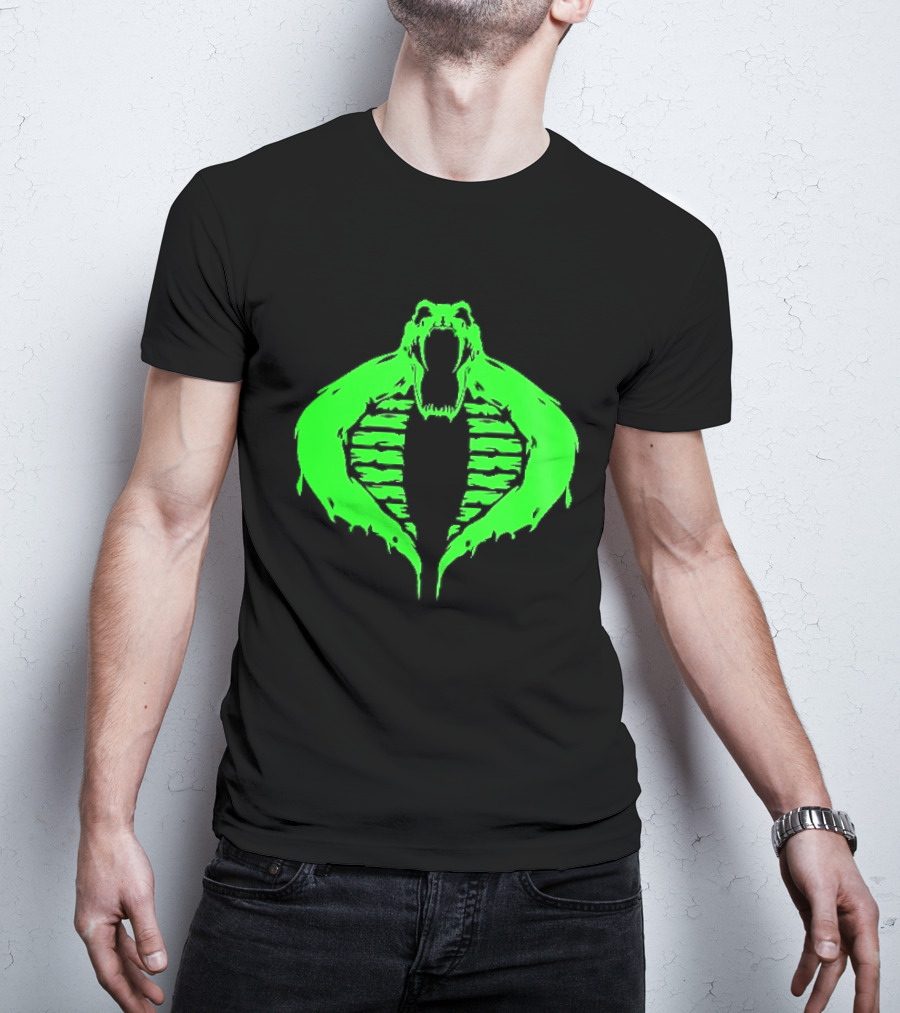 GI Joe Cobra Neon Green Distressed Snake T-Shirt
