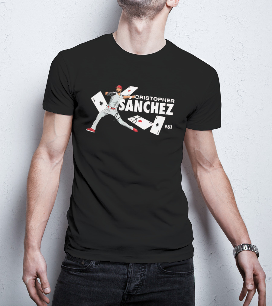 Cristopher Sanchez MLB Players 61 Playing Cards Baseball T-Shirt
