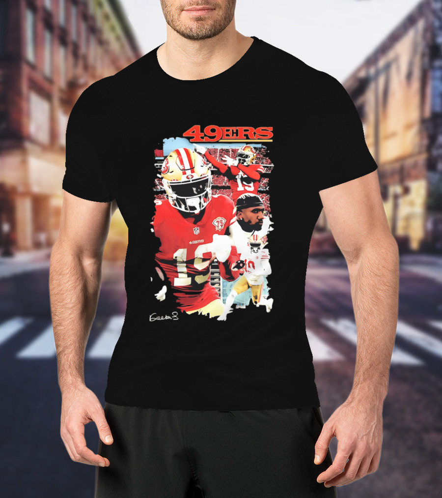San Francisco 49ers Deebo Samuel 19 NFL Football Collage T-Shirt