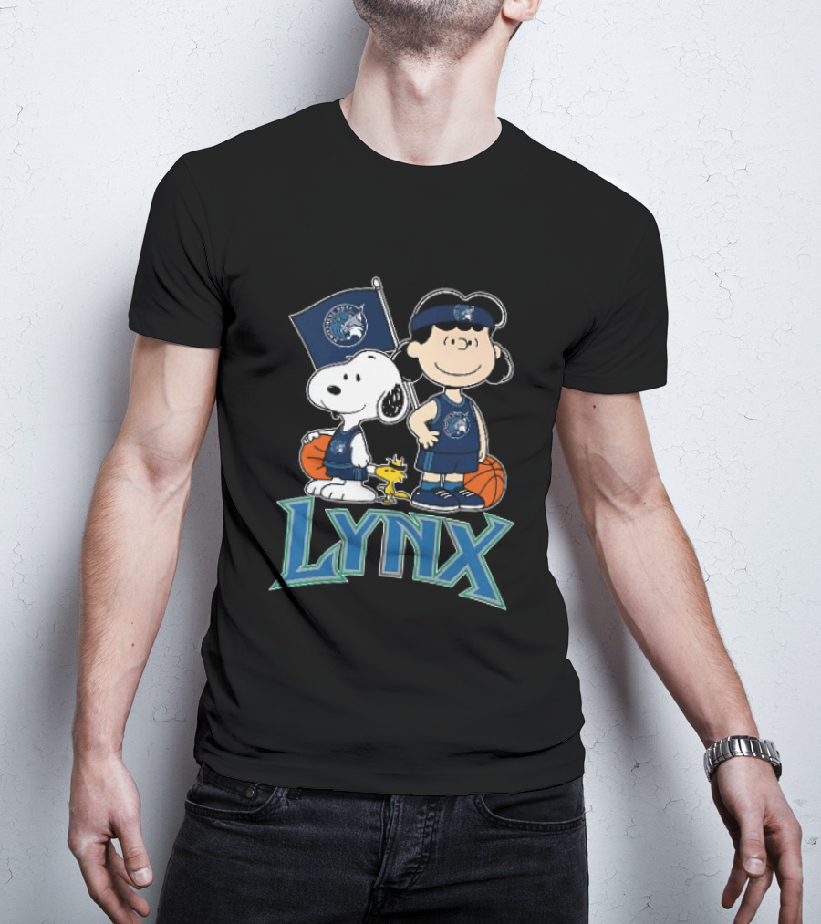 NIYNNENE SOTA LYNX Snoopy Lucy Peanuts Basketball T-Shirt