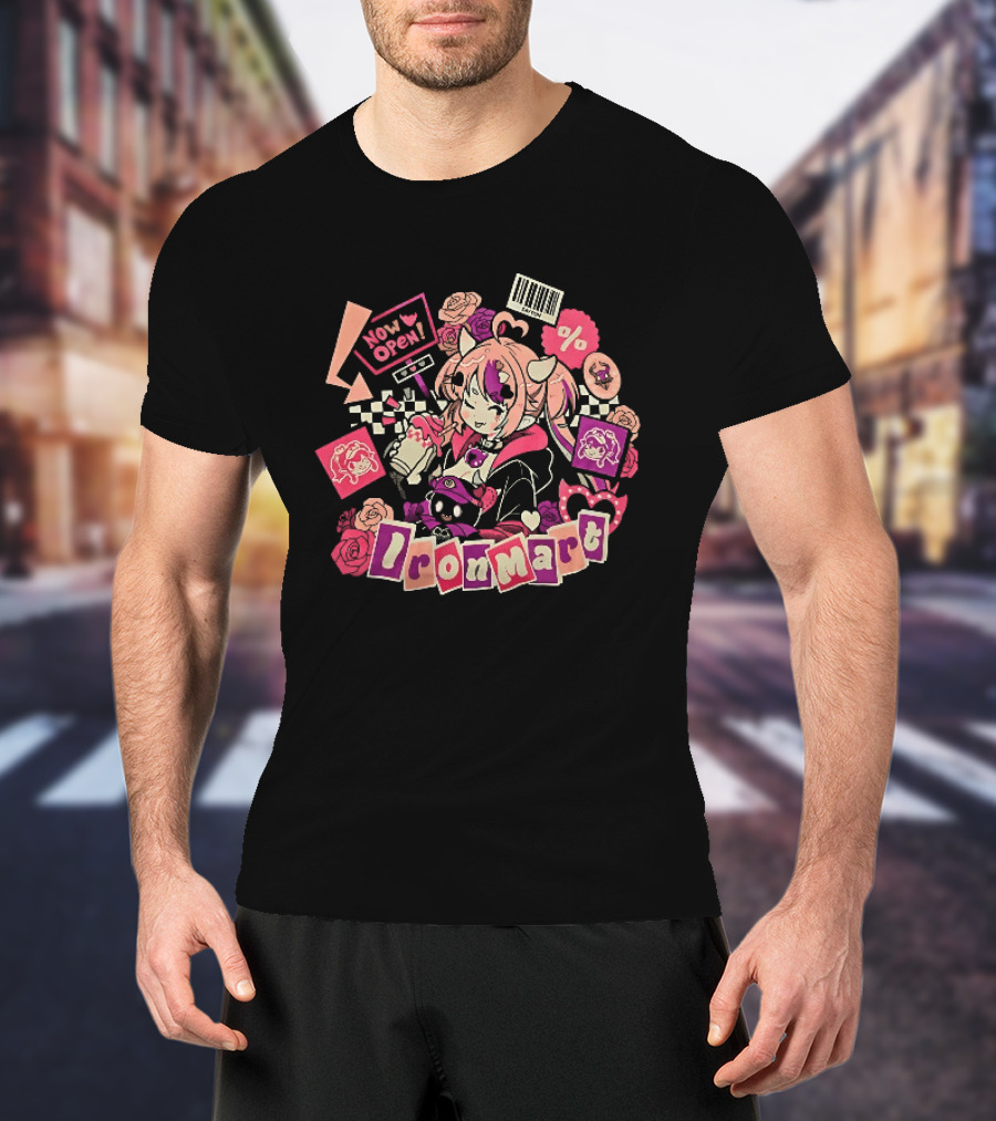 Ironmart Now Open Ironmouse Anime Girl Sale T-Shirt
