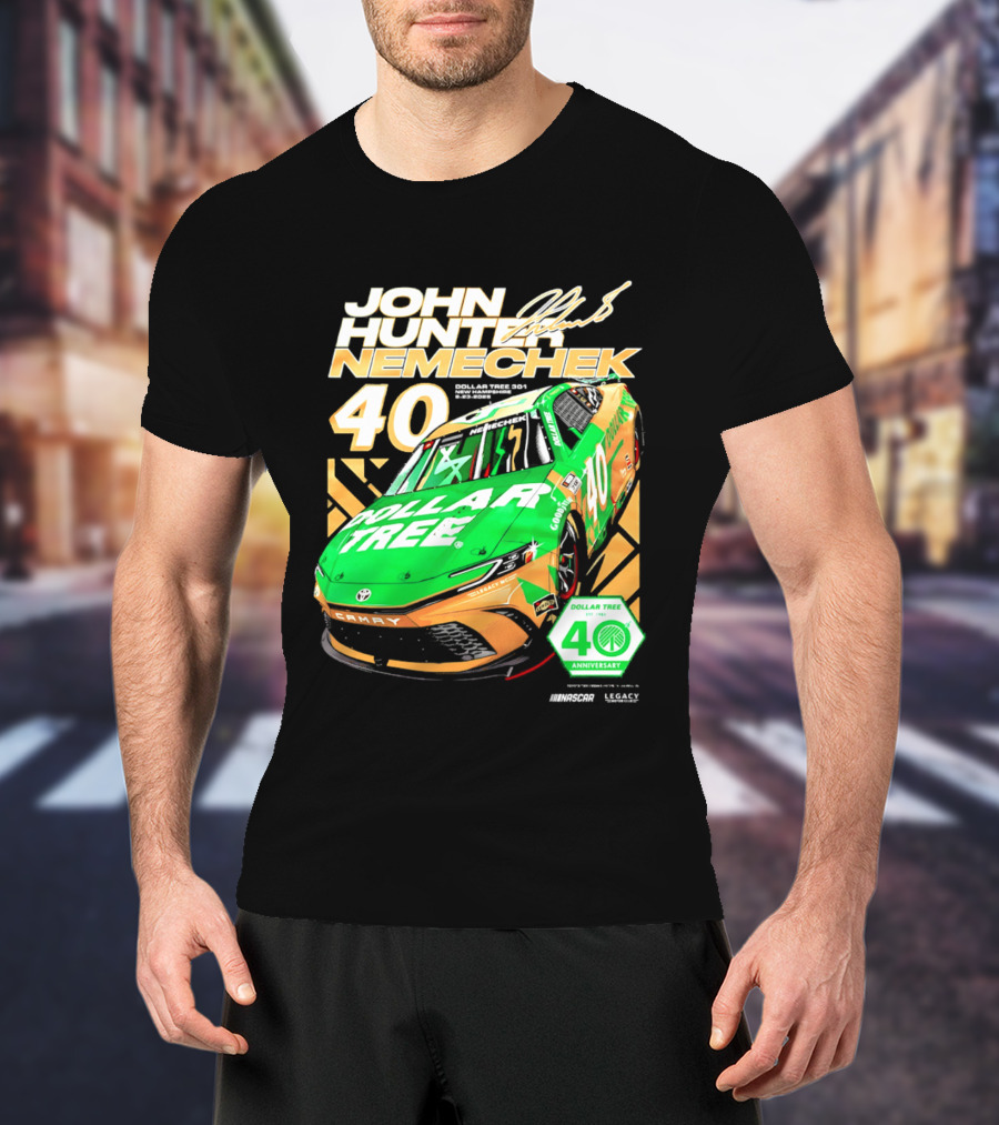 John Hunter Nemechek Dollar Tree 40 Anniversary Camry NASCAR Racing T-Shirt