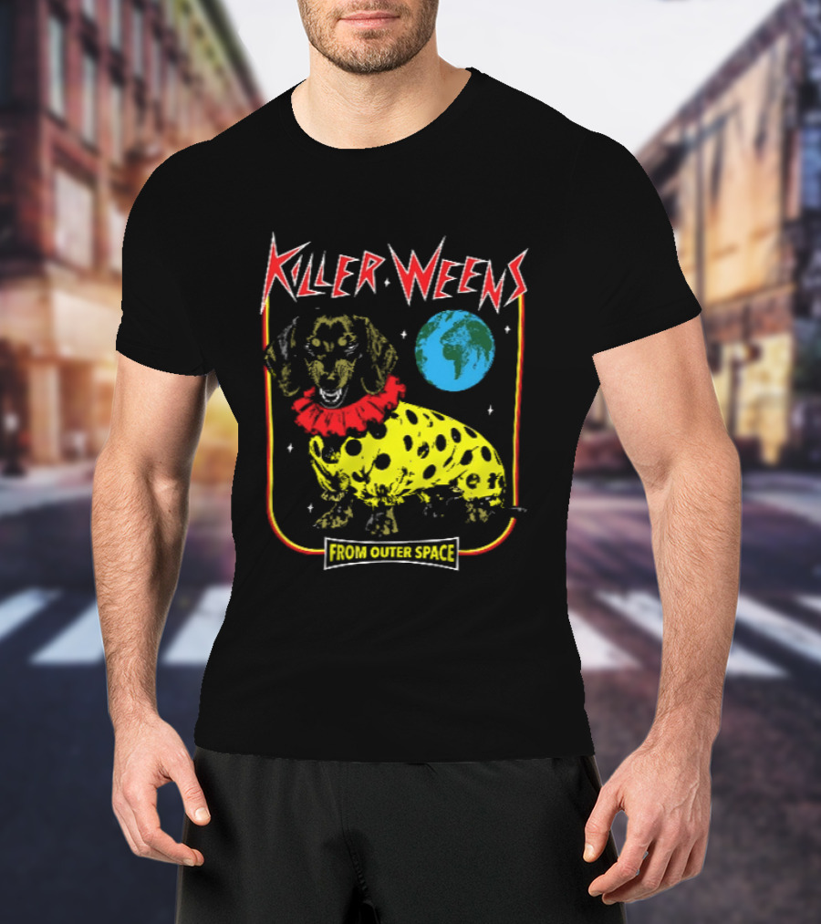 Killer Weens Dachshund Clown From Outer Space Earth T-Shirt