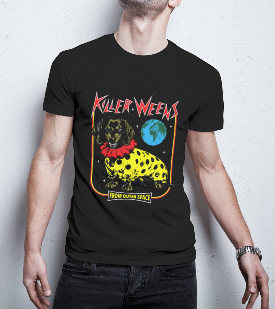 Killer Weens Dachshund Clown From Outer Space Earth T-Shirt