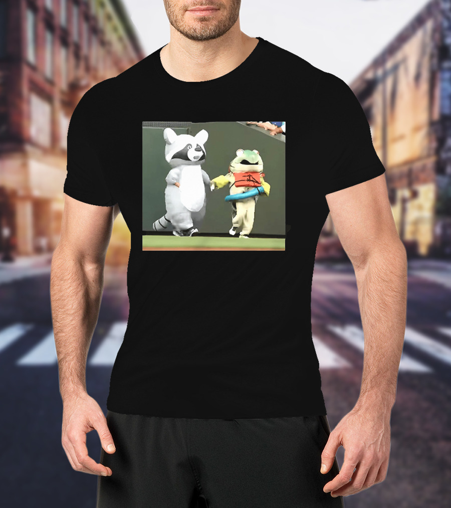 Seattle Mariners Mascots Jimothy Vs Humpy Salmon Running Event T-Shirt