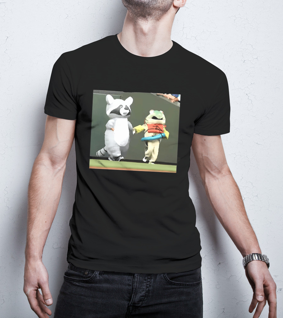 Seattle Mariners Mascots Jimothy Vs Humpy Salmon Running Event T-Shirt