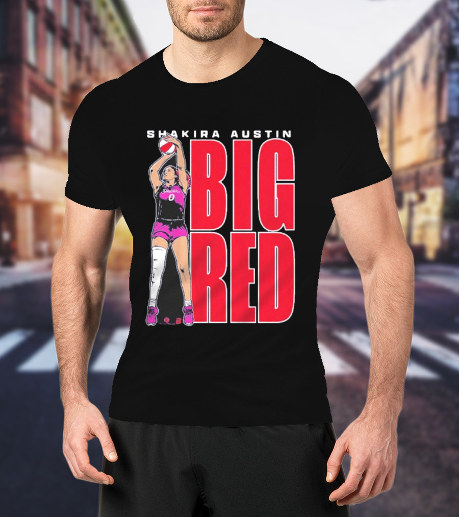 Shakira Austin Big Red Basketball Player T-Shirt