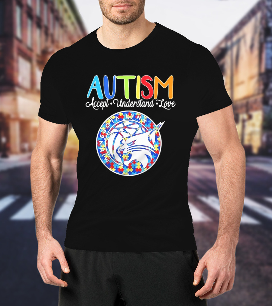 Minnesota Lynx Autism Accept Understand Love 2026 T-Shirt