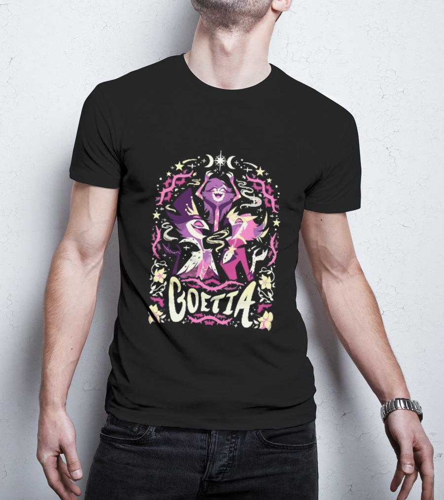 Spindlehorse Goetia Characters Celestial Motif And Crescent Moons T-Shirt