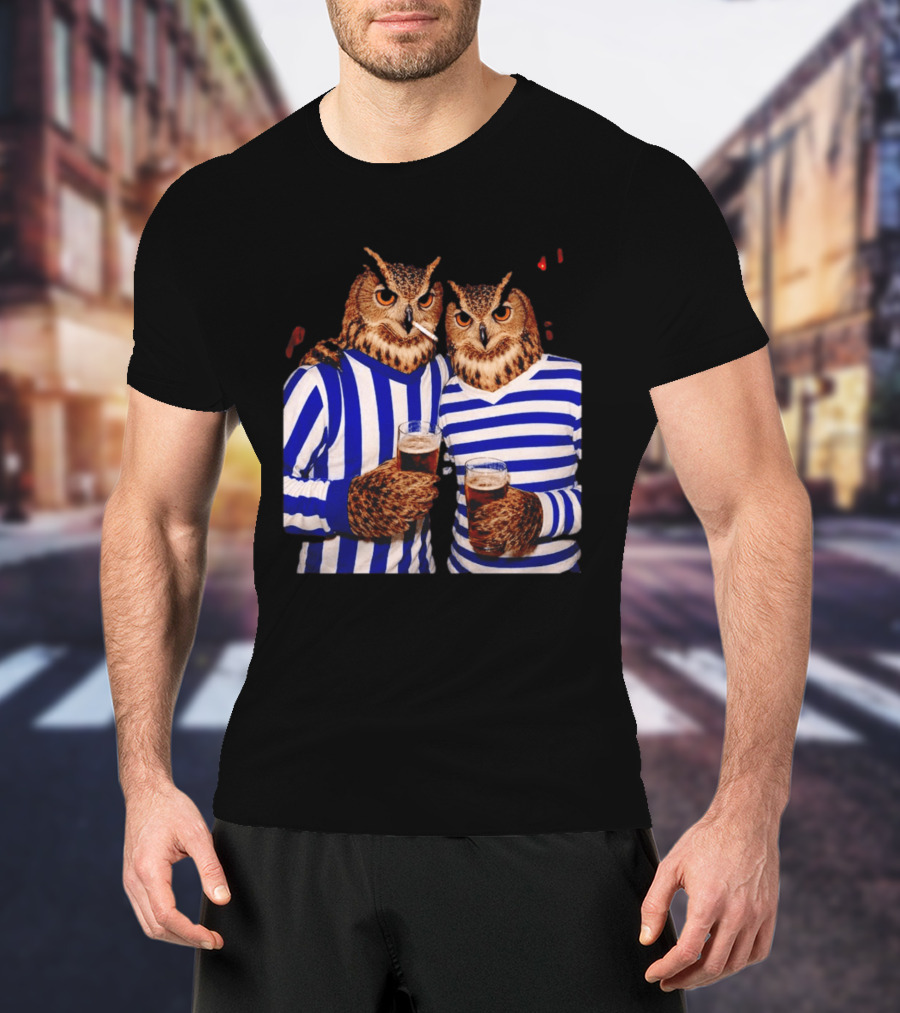 The Owls Night Out Classic Football Smoking Beer Party T-Shirt