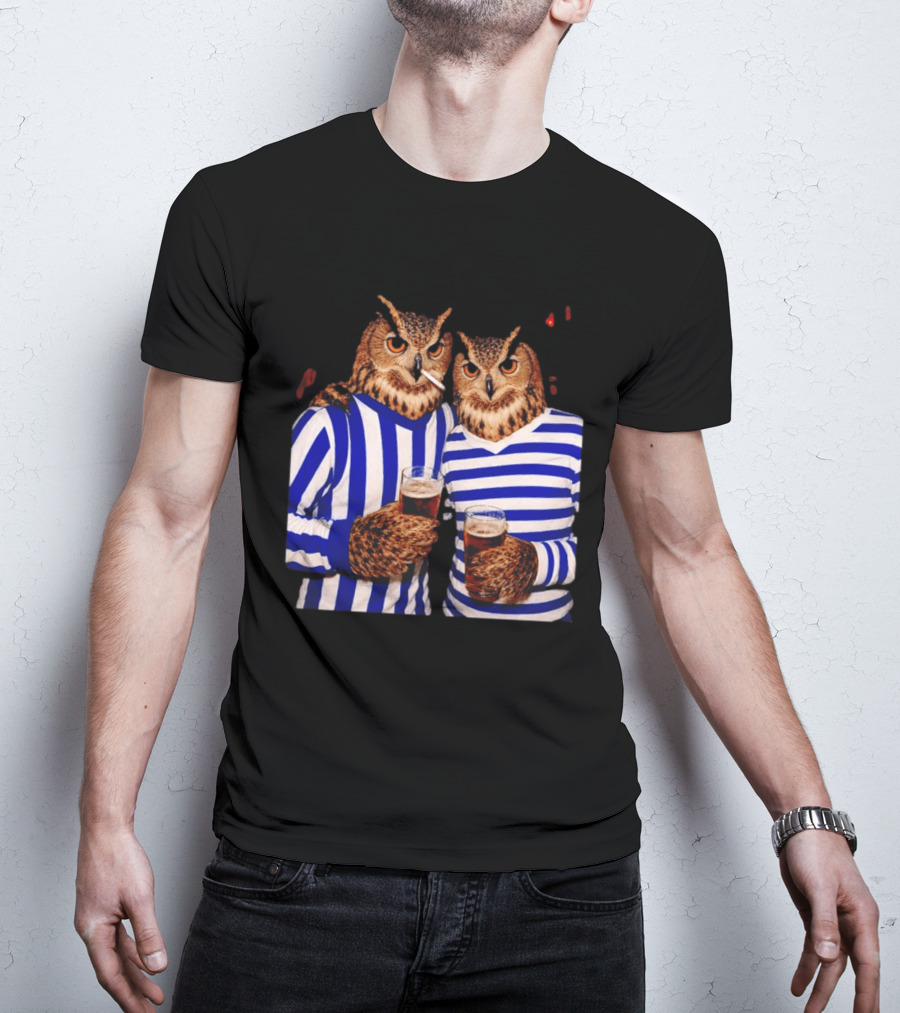 The Owls Night Out Classic Football Smoking Beer Party T-Shirt