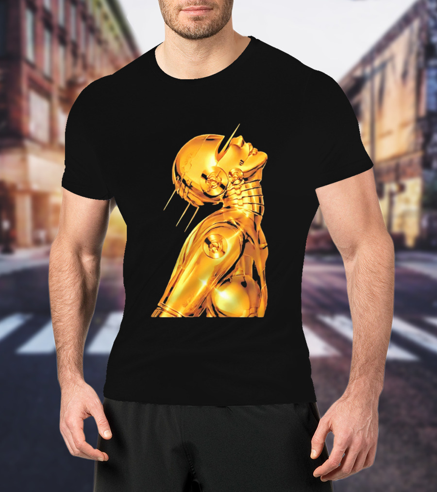 The Weeknd Echoes Of Silence Golden Futuristic Robot T-Shirt
