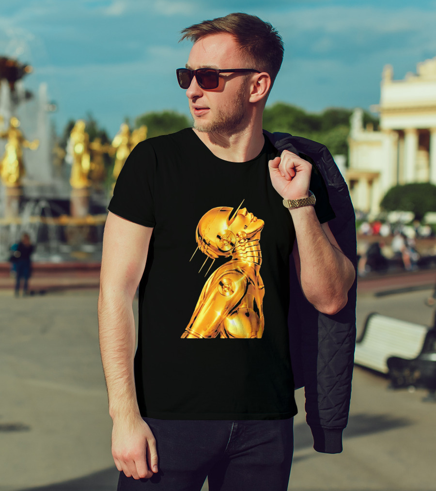 The Weeknd Echoes Of Silence Golden Futuristic Robot T-Shirt