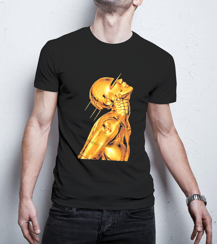 The Weeknd Echoes Of Silence Golden Futuristic Robot T-Shirt