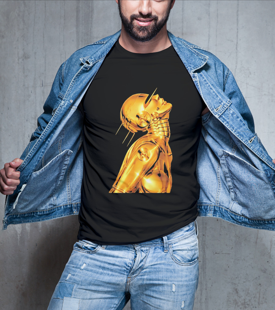 The Weeknd Echoes Of Silence Golden Futuristic Robot T-Shirt