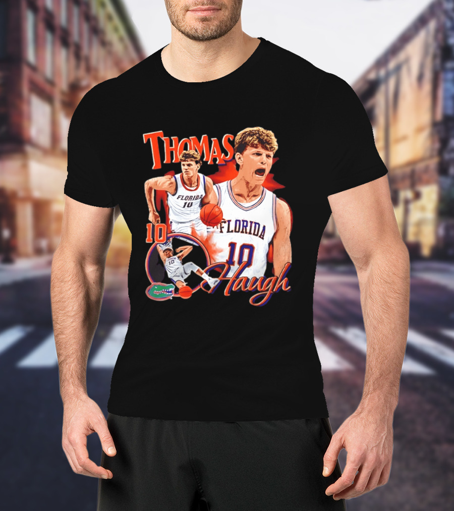 Thomas Haugh Florida Gators Basketball 10 NCAA Player T-Shirt