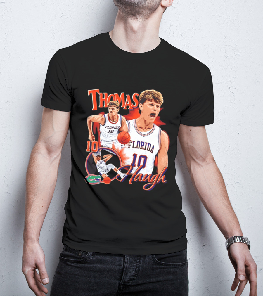 Thomas Haugh Florida Gators Basketball 10 NCAA Player T-Shirt