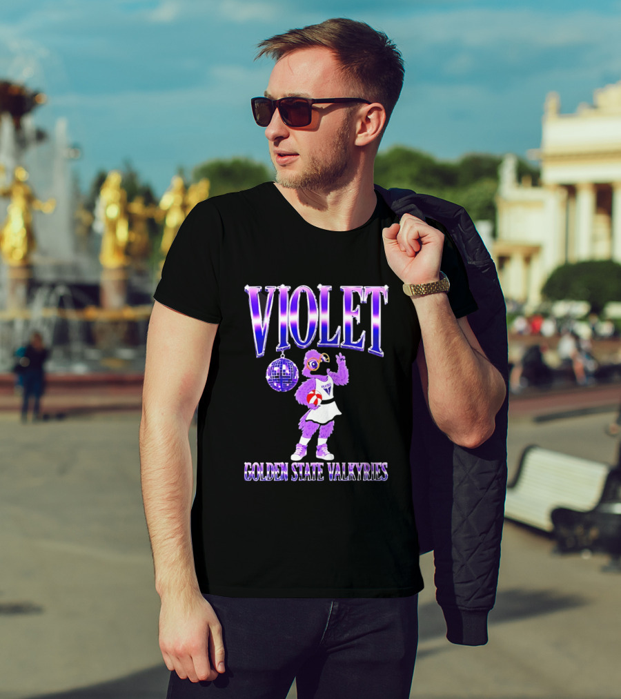 Violet Disco Golden State Valkyries Volleyball T-Shirt