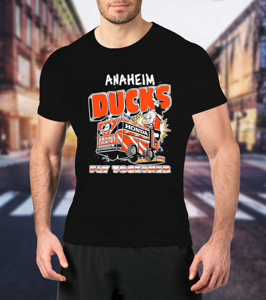 Anaheim Ducks Orange County Honda Fly Together T-Shirt