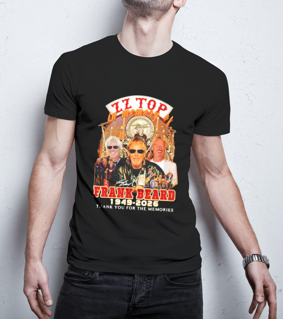 ZZ Top Frank Beard 1949 2026 In Memory Thank You For The Memories T-Shirt