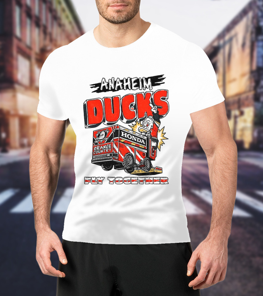 Anaheim Ducks Hockey Create Culture Honda Fly Together T-Shirt