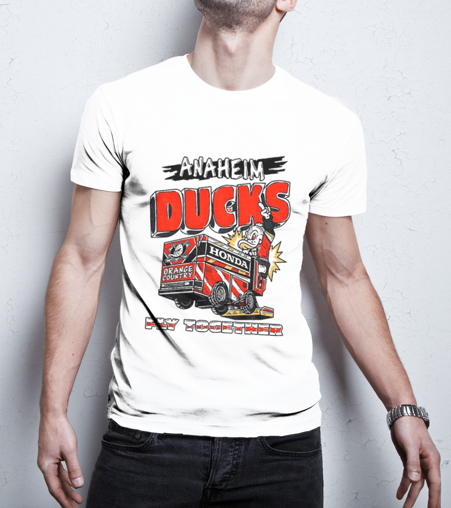 Anaheim Ducks Hockey Create Culture Honda Fly Together T-Shirt