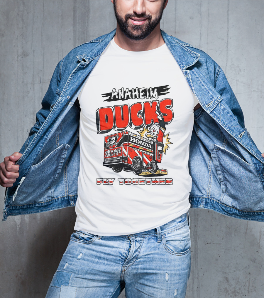 Anaheim Ducks Hockey Create Culture Honda Fly Together T-Shirt