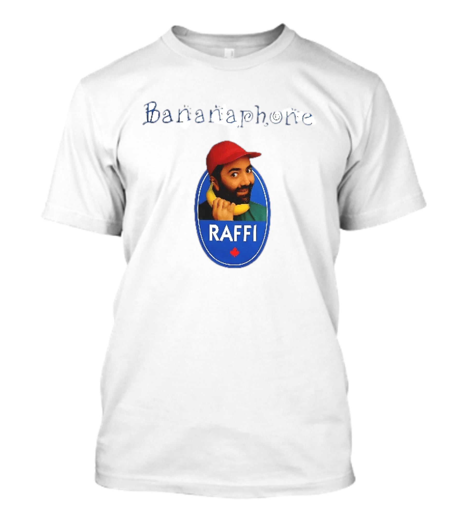 Bananaphone Raffi Bearded Man With Yellow Banana And Red Cap T-Shirt