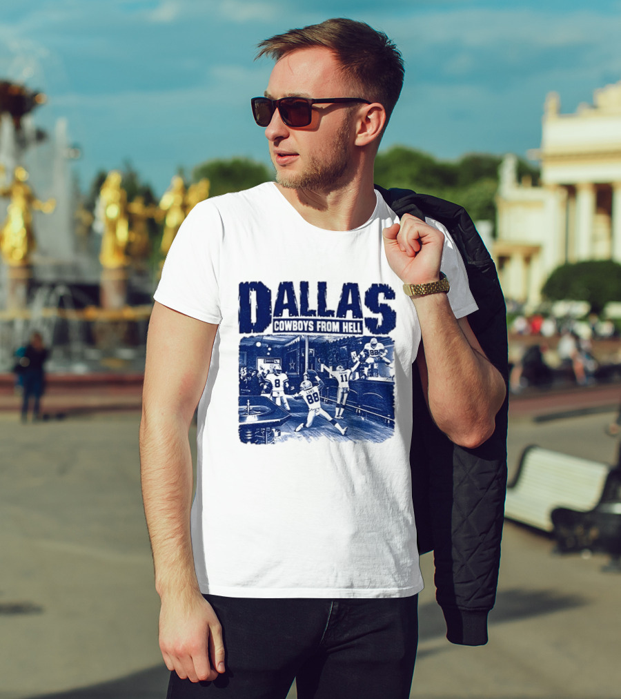 Dallas Cowboys From Hell Football Bar Scene T-Shirt