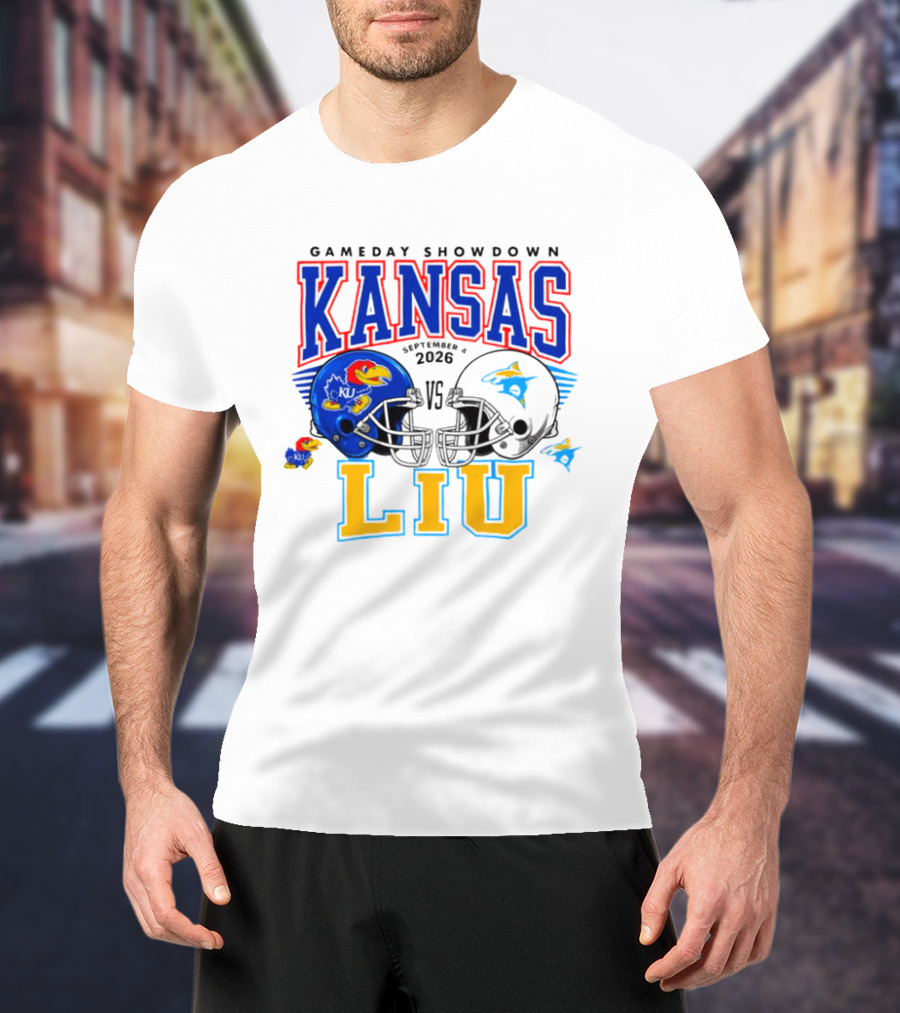 Kansas Vs LIU Gameday Showdown September 2026 T-Shirt