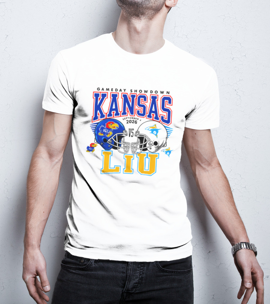 Kansas Vs LIU Gameday Showdown September 2026 T-Shirt