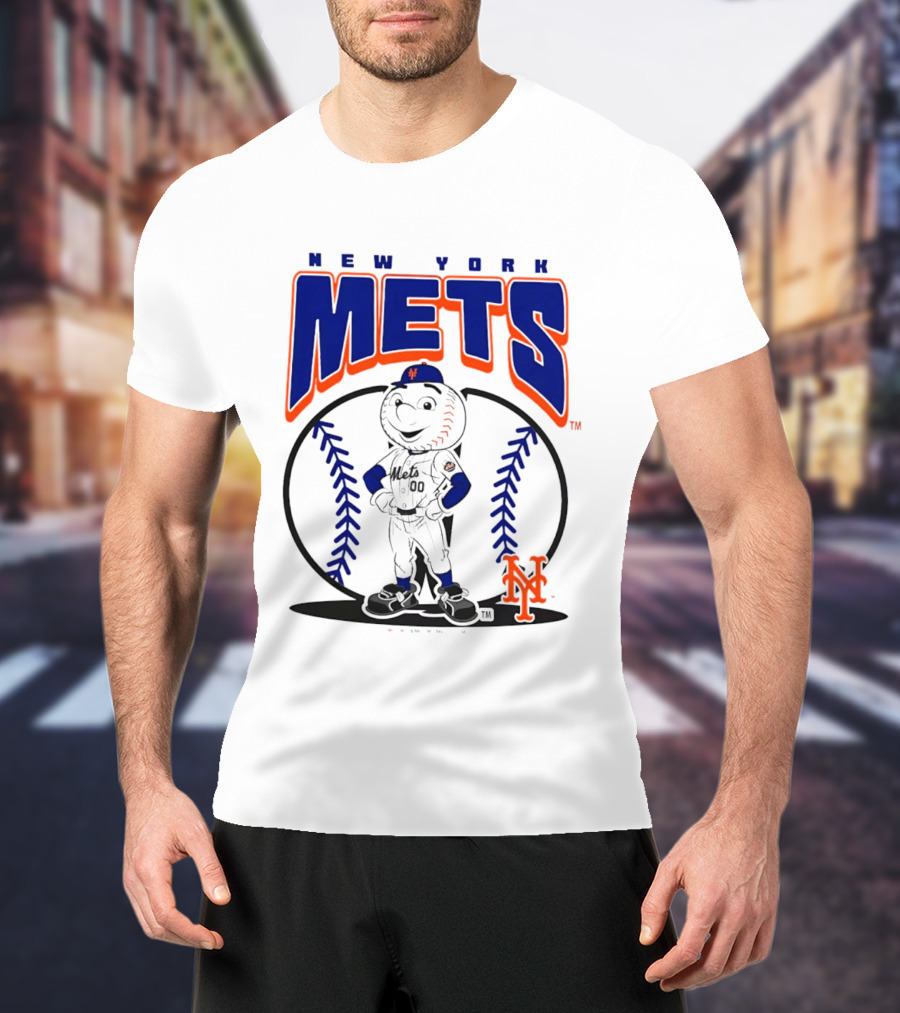 New York Mets Mr. Met Baseball 2026 Mania MLB Team Spirit T-Shirt