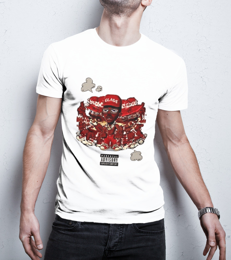 Parental Advisory Explicit Content Tyler The Creator Glass Red Hat T-Shirt