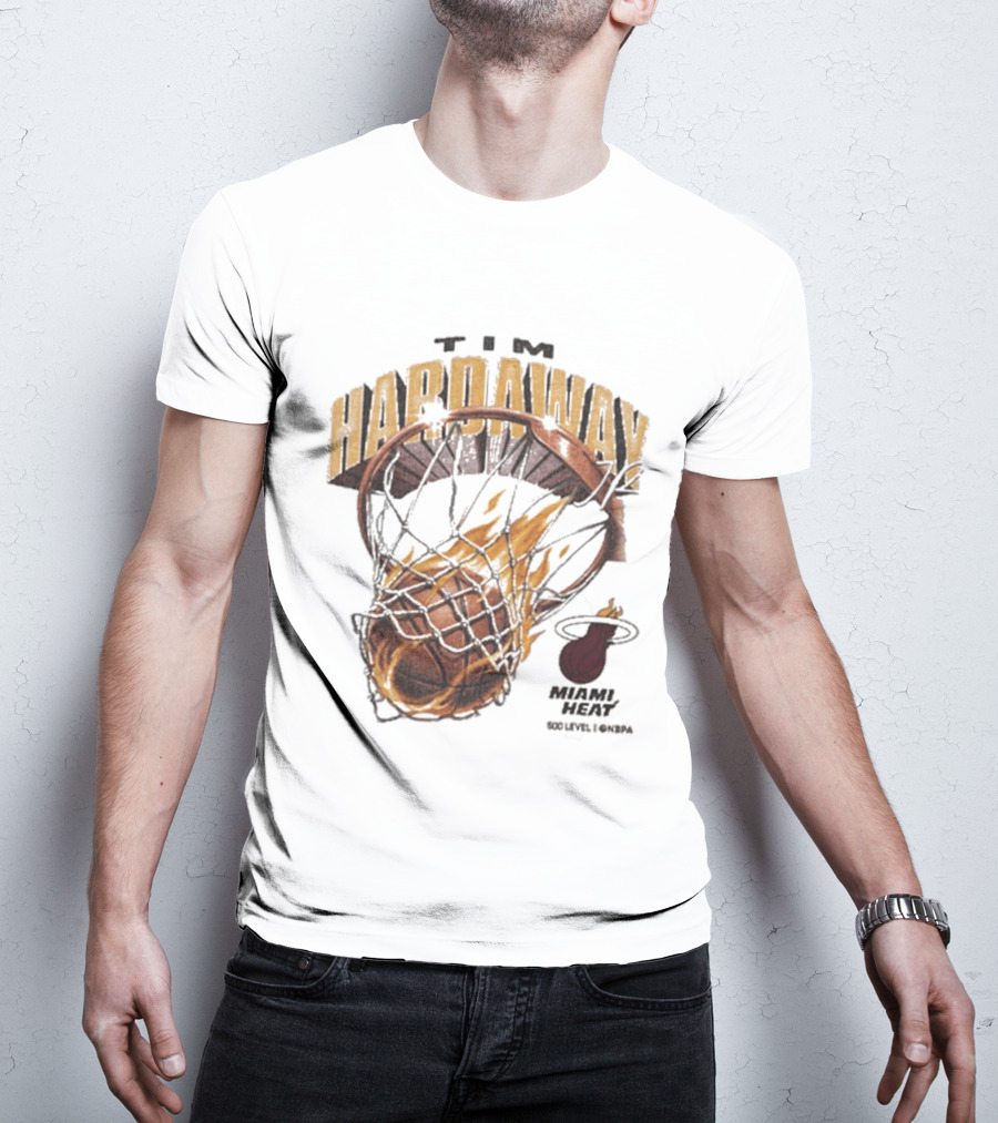 Tim Hardaway Miami Heat Basketball Flames Collier County T-Shirt