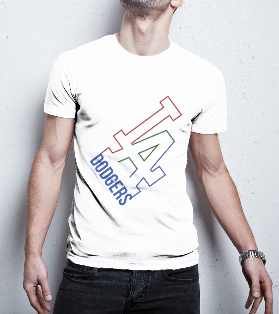 Los Angeles Dodgers White Collar LA T-Shirt