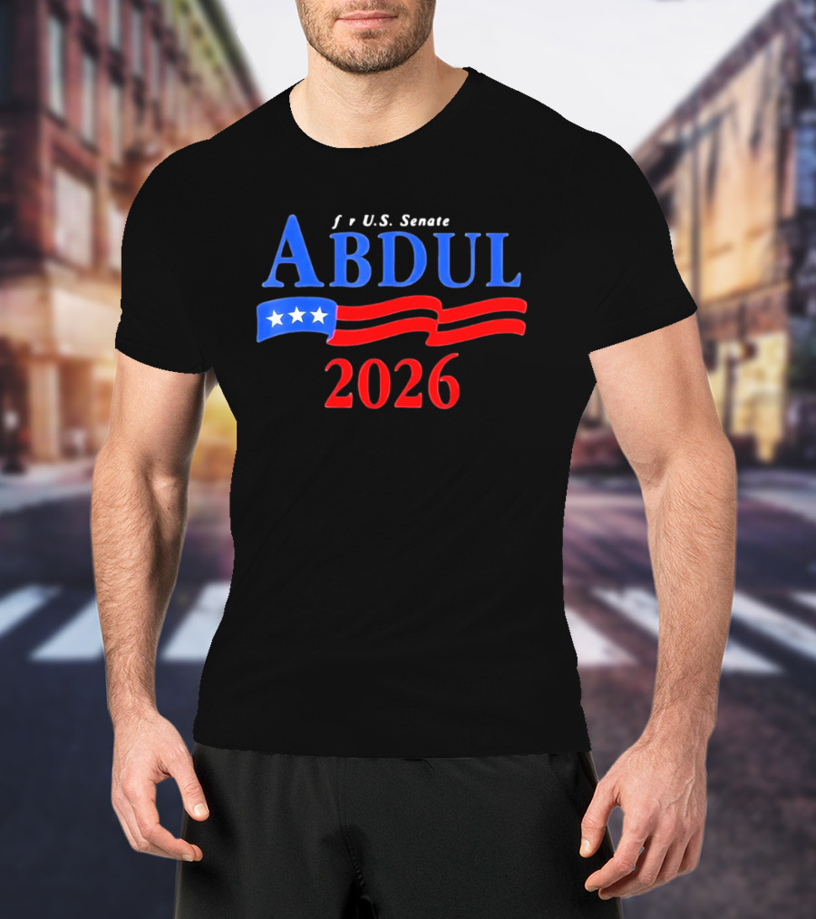 ABDUL 2026 US Senate Campaign Vintage Patriotic Stars And Stripes T-Shirt