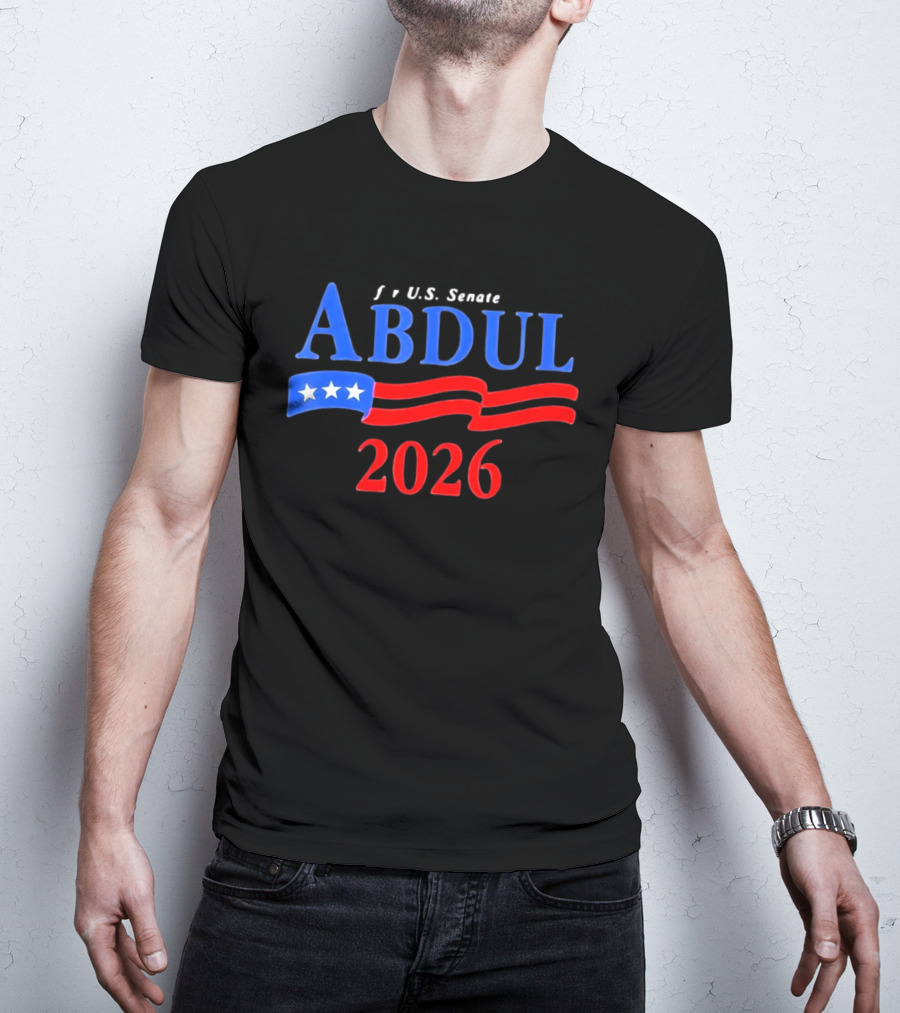 ABDUL 2026 US Senate Campaign Vintage Patriotic Stars And Stripes T-Shirt