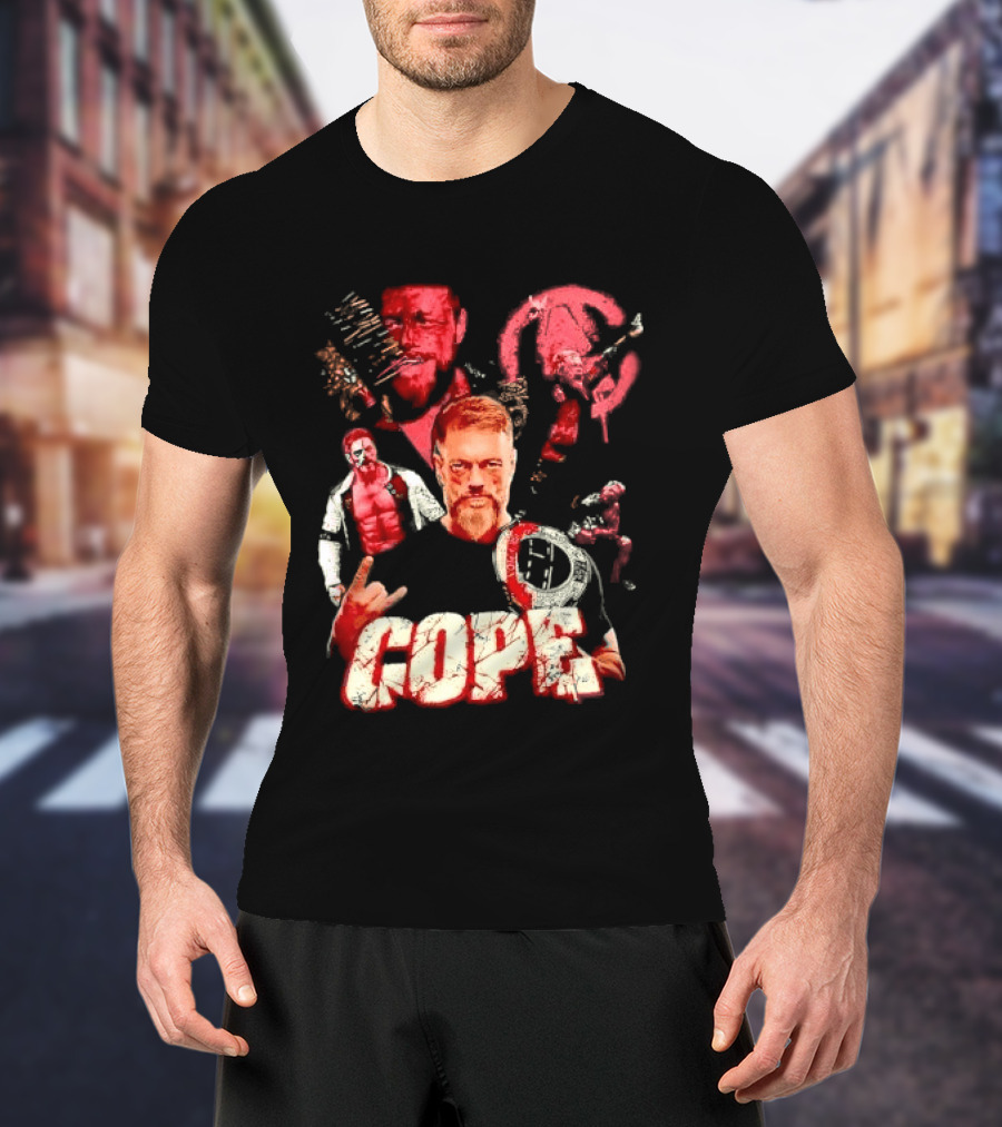 Adam Copeland Wrestling Pose Cope AEW Iconic Red T-Shirt
