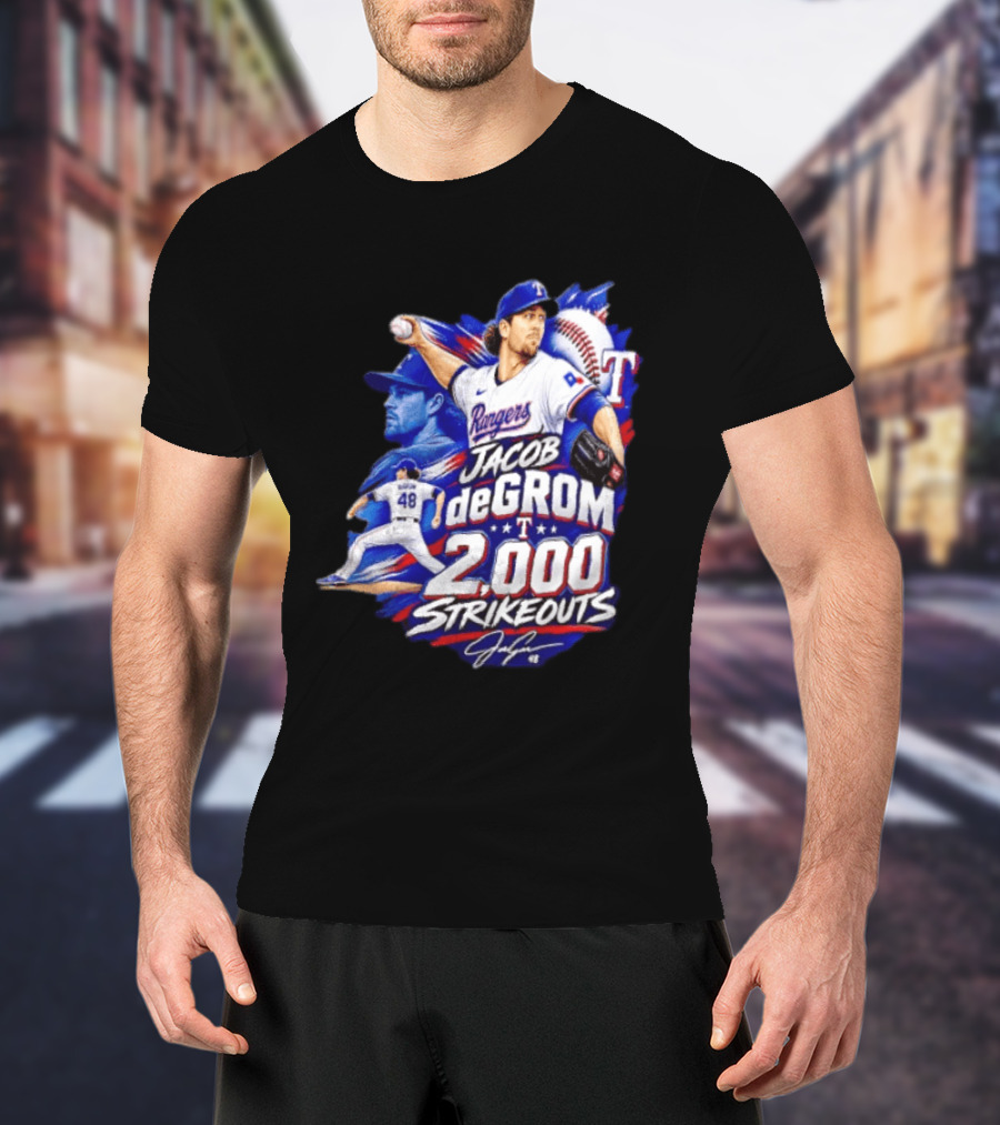 Jacob DeGrom 2 000 Career Strikeouts History Made T-Shirt