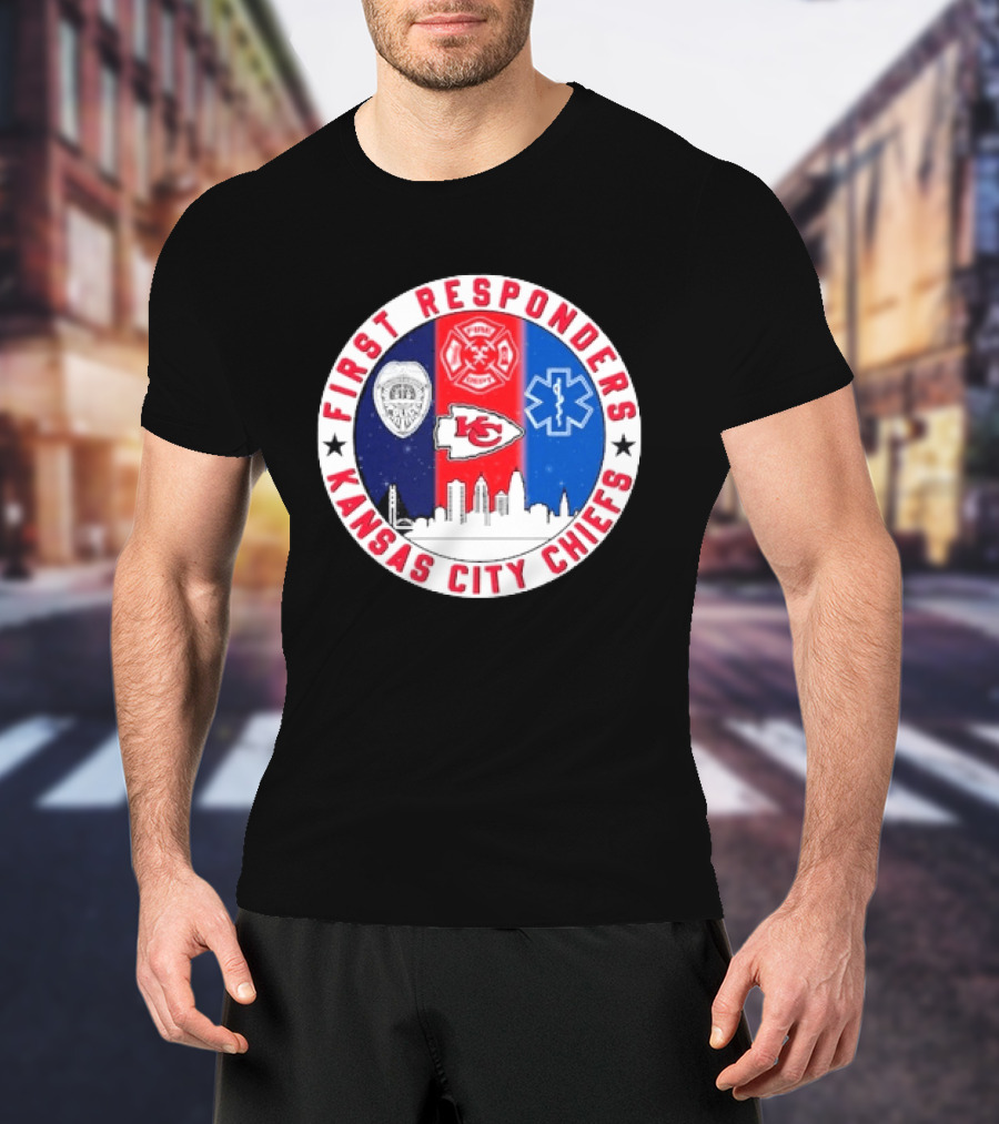 Kansas City Chiefs First Responders 9.11 Never Forget T-Shirt