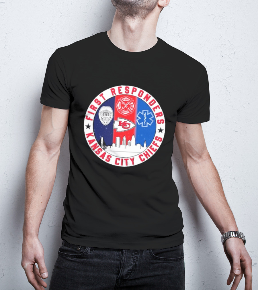 Kansas City Chiefs First Responders 9.11 Never Forget T-Shirt