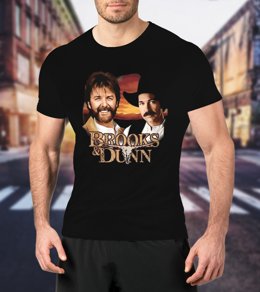 Brooks And Dunn Von Miller Dallas Cowboys Sunset T-Shirt