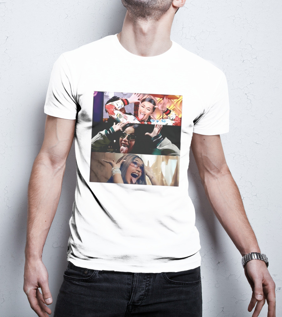 Cardi B Fun Iconic Expressions Collage T-Shirt